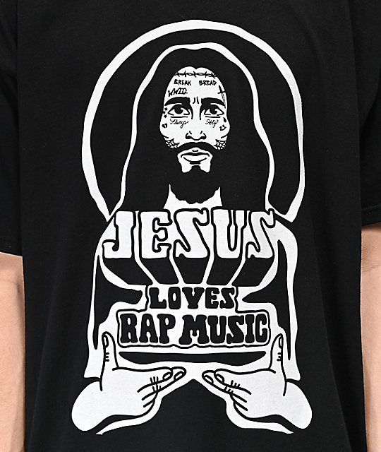 Artist Collective Jesus Loves Rap Black T-Shirt | Zumiez