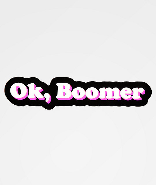 artist collective ok boomer bubble sticker zumiez