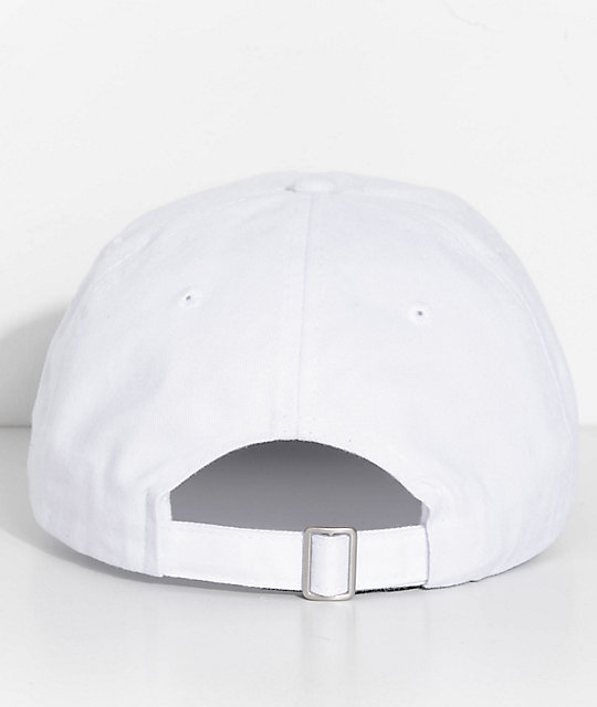 white strapback cap