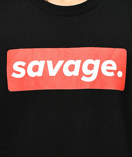 savage box logo shirt