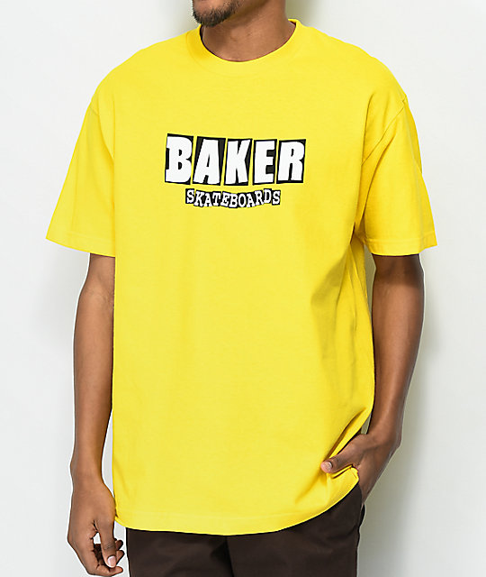 Baker Brand Logo Yellow T Shirt Zumiez