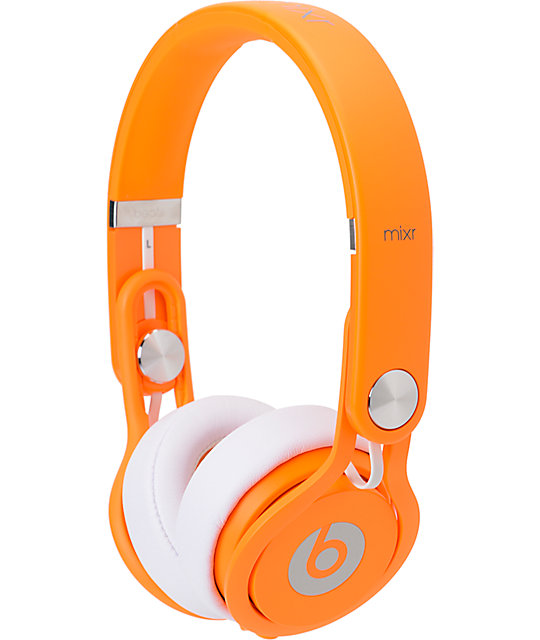 Beats By Dre Mixr Limited Edition Neon Orange Headphones