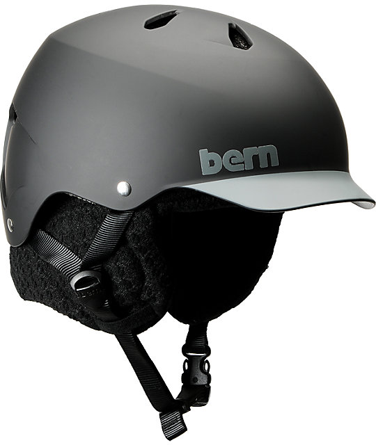 Download Bern Watts Hard Hat Matte Black Audio Snowboard Helmet ...