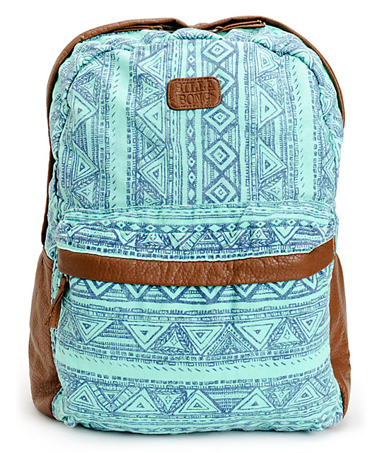 Billabong Fashion Masters Tribal Print Aqua Backpack | Zumiez