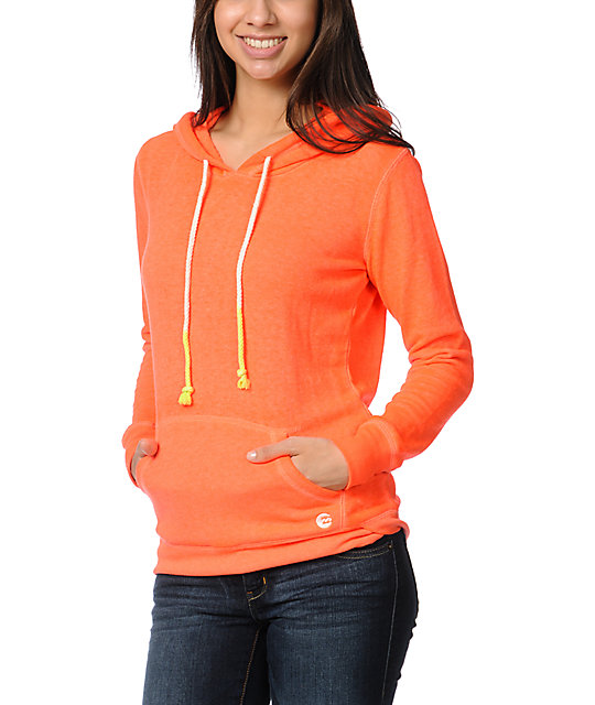 neon coral sweatshirt