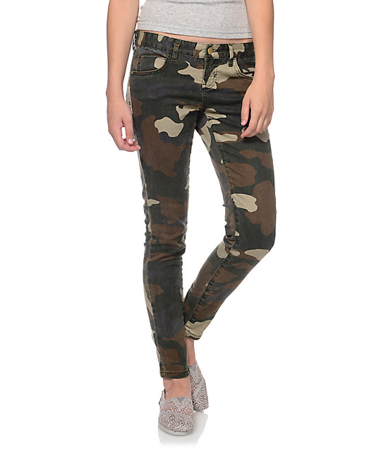 Billabong Seeker Camo Print Skinny Jeans | Zumiez