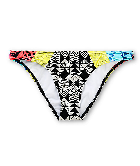 Billabong Surfari Multicolor Tribal Print Basic Bikini Bottom | Zumiez