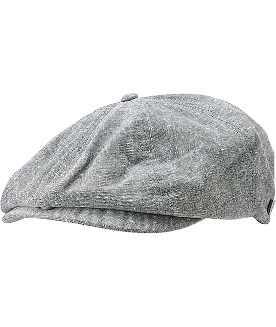 grey driving cap