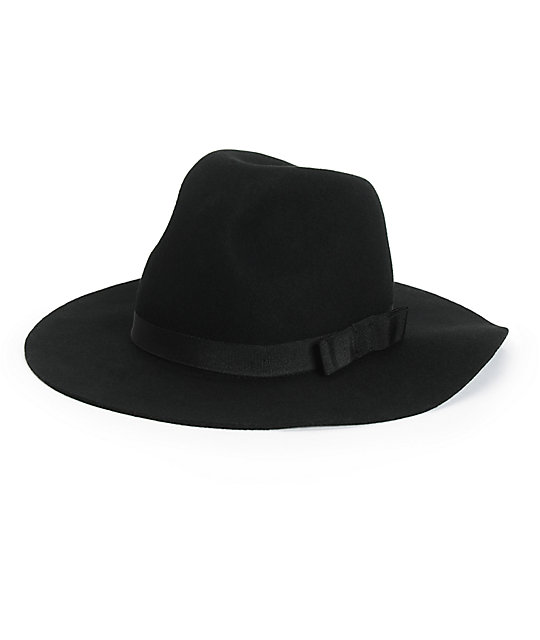 Brixton Dalila Black Wide Brim Hat | Zumiez