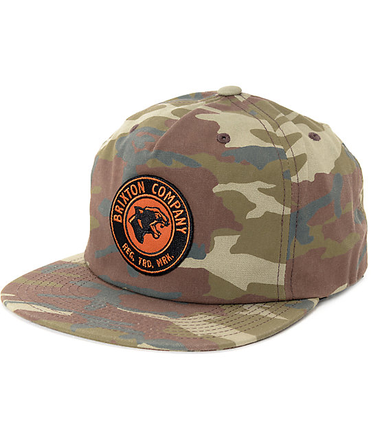 Brixton Legion HP Camo Snapback Hat