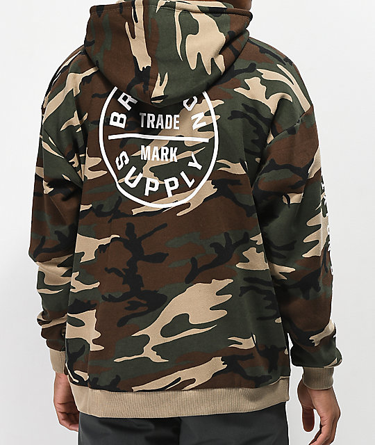 Brixton Oath II Camo Hoodie Zumiez