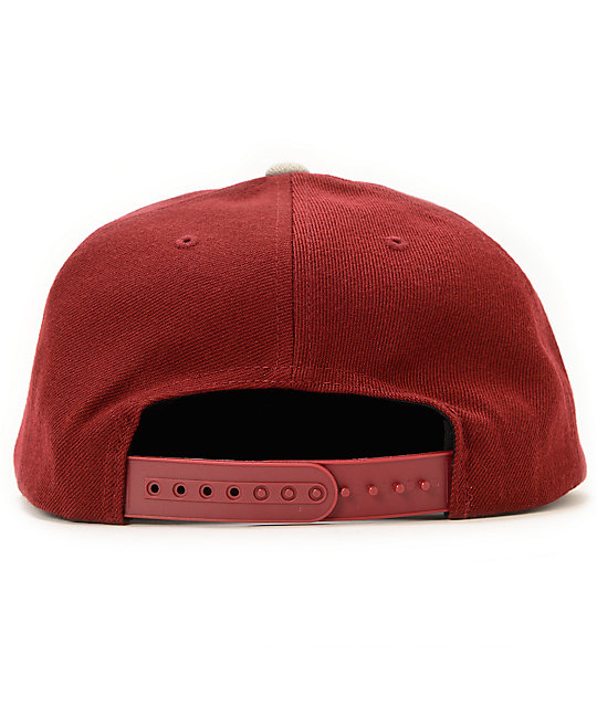 Brixton Oath III Burgundy Snapback Hat | Zumiez