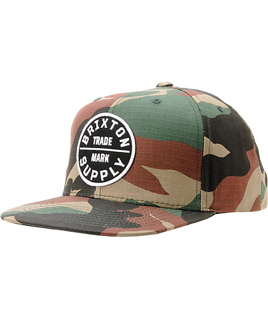 Brixton Oath III Camo Snapback Hat | Zumiez