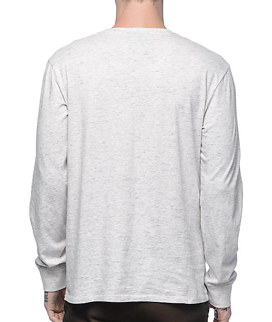 Brixton Reggie Heather Grey Long Sleeve T-Shirt | Zumiez