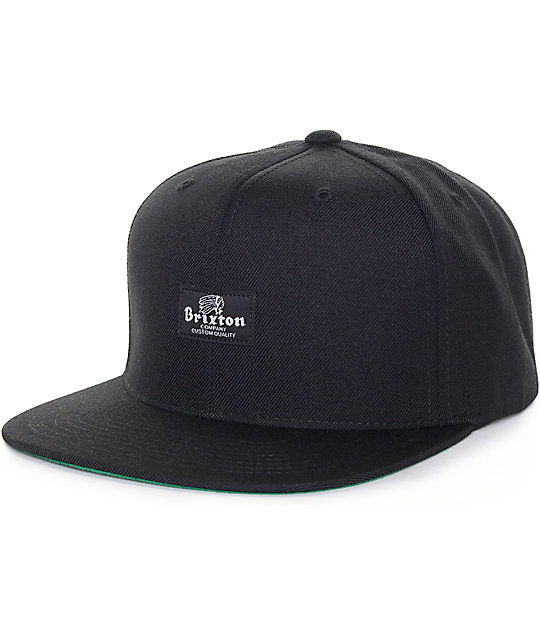 Brixton Tanka II Black Snapback Hat | Zumiez