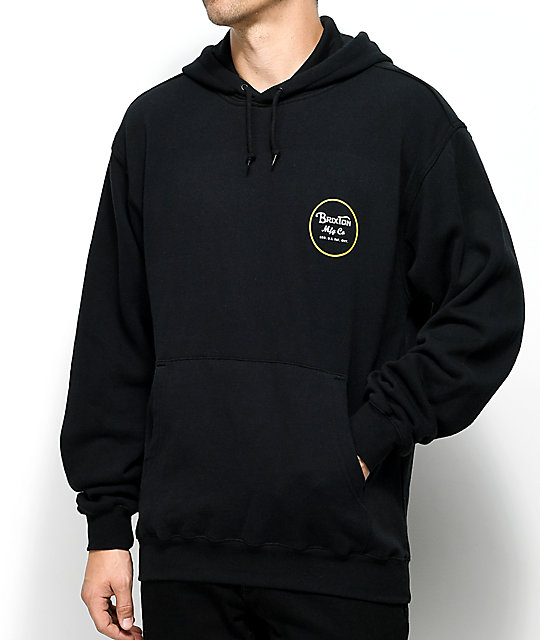 brixton hoodie black