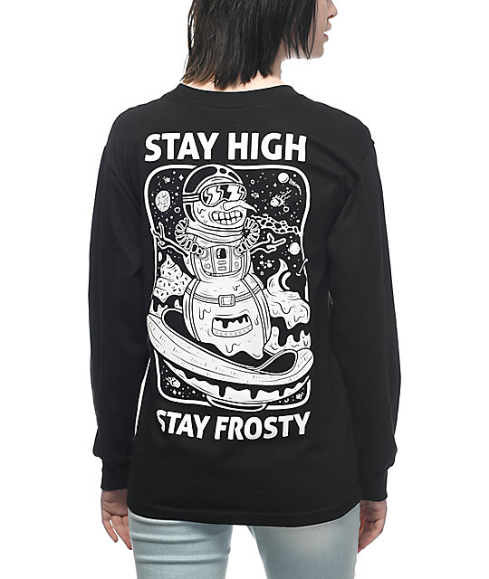 Broke & Stoked Stay High Stay Frosty Black Long Sleeve T-Shirt | Zumiez