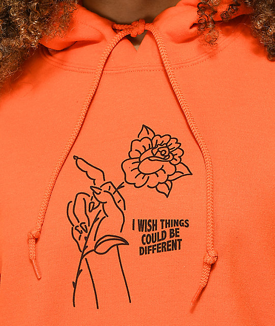 orange broke hoodie