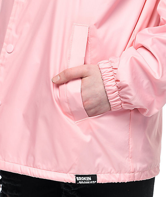 Broken Promises Fear Nothing Pink Coaches Jacket | Zumiez