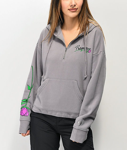 sudadera gris cremallera