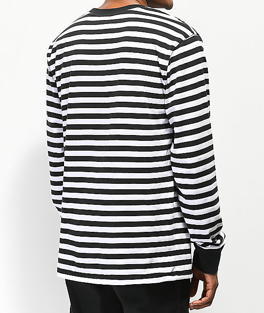 black and white striped long sleeve