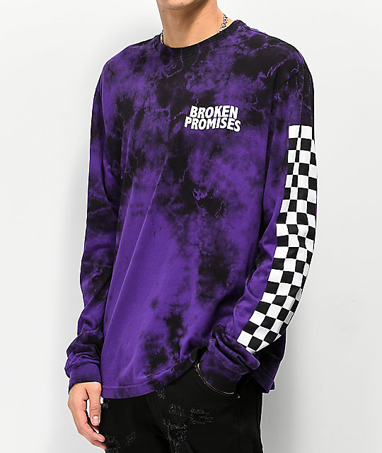 Broken Promises Purple Punch Tie Dye Long Sleeve TShirt Zumiez