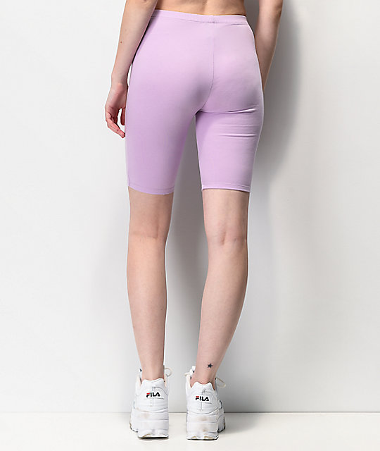 purple biker shorts