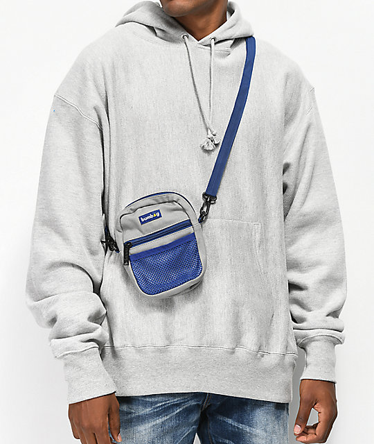 bum bag on shoulder