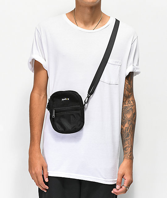 bum bag on shoulder