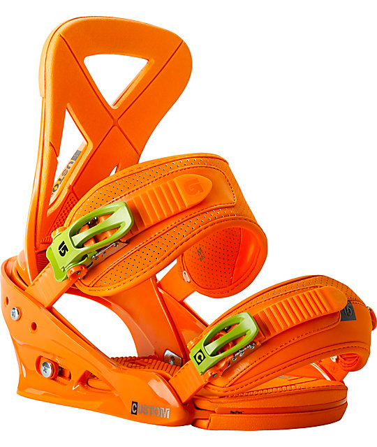 Burton Custom Orange ReFlex Snowboard Bindings