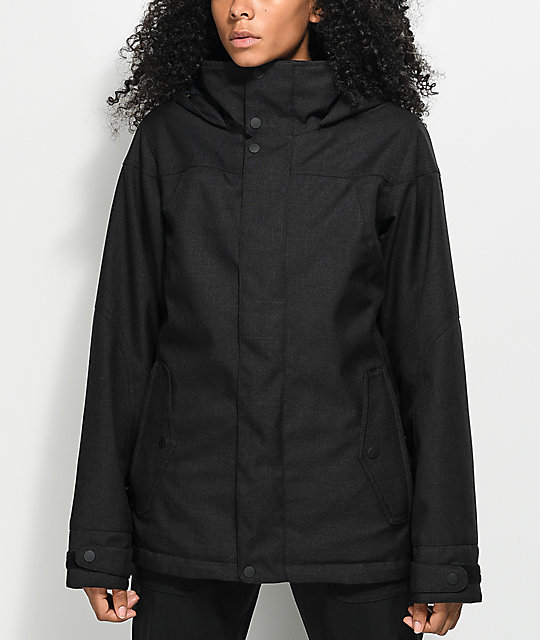 Burton Jet Set True Black 10k Snowboard Jacket Zumiez Burton Jet Set True Black 10k Snowboard Jacket