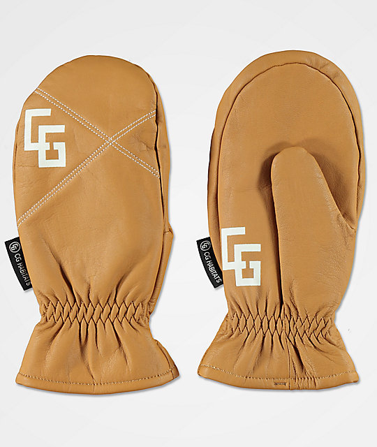 leather snowboard mittens