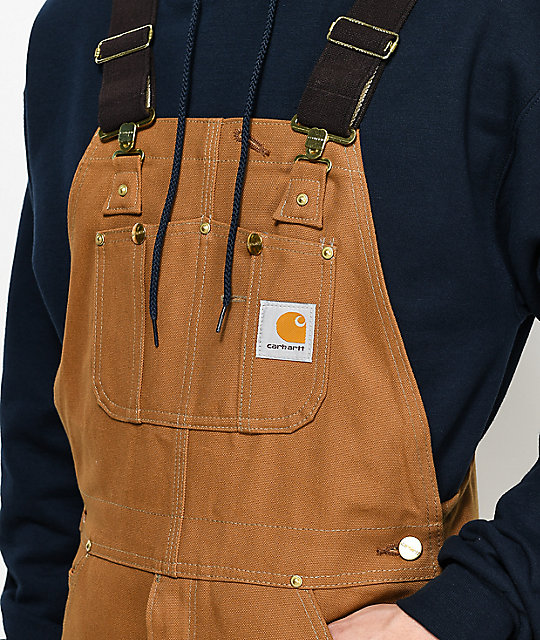 Carhartt Duck Brown Bib Overalls | Zumiez