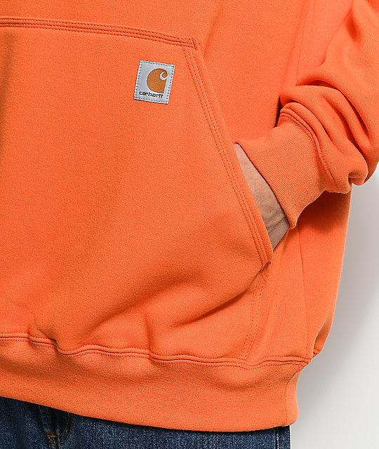 Carhartt Signature Orange & Charcoal Pullover Hoodie | Zumiez