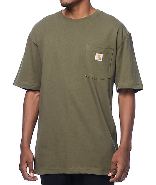 Carhartt Workwear Army Green Pocket T-Shirt