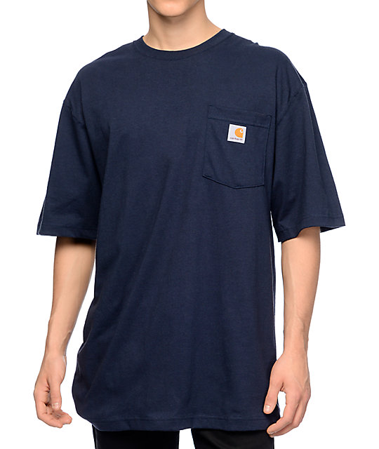 Carhartt Workwear Navy Pocket T-Shirt | Zumiez