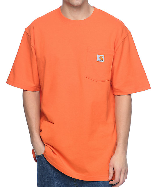 Carhartt Workwear Orange Pocket T-Shirt