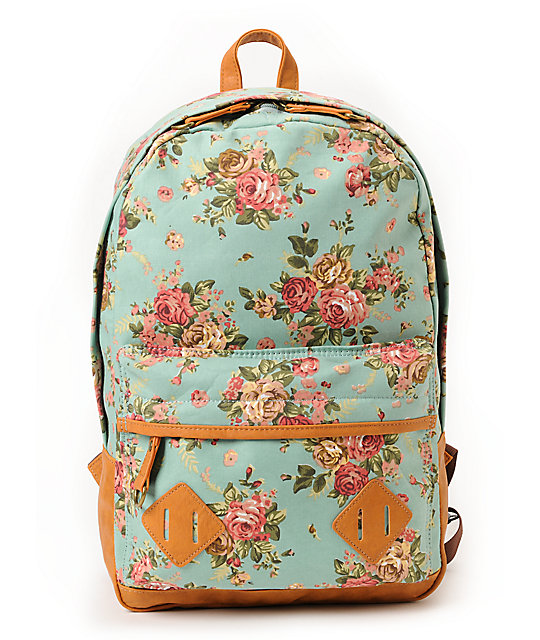 floral canvas backpack