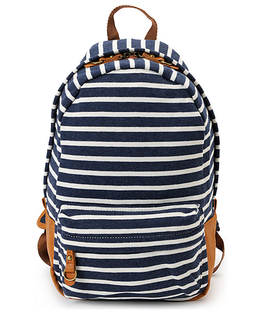 Carrot Company Striped Navy Backpack | Zumiez