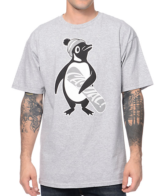Casual Industrees Penguin Heather Grey T-Shirt | Zumiez