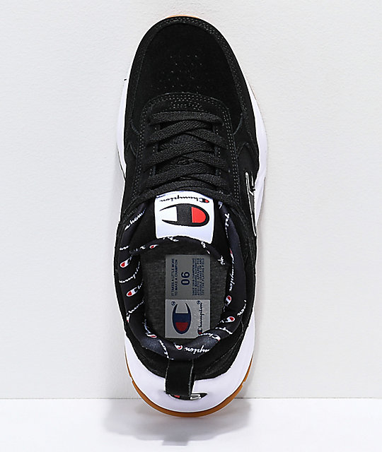 black and white champion sneakers