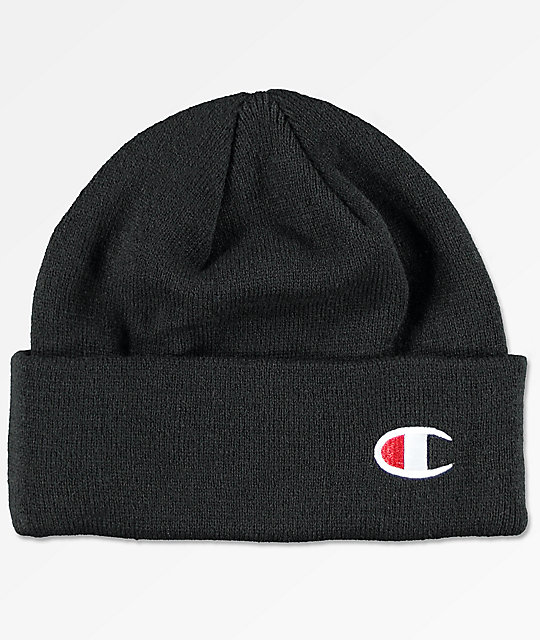 Champion Black Beanie | Zumiez