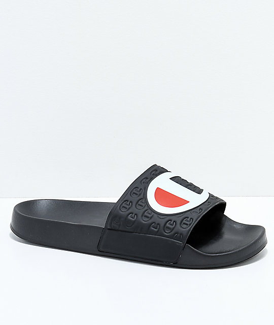 champion monogram slide sandal
