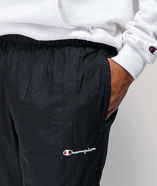 lined nylon warm up pants