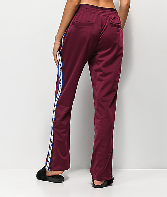 maroon tracksuit pants