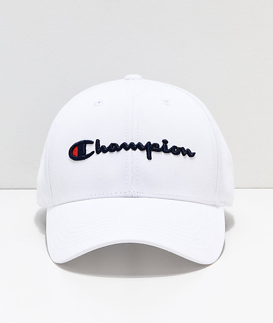 champion classic twill black strapback hat