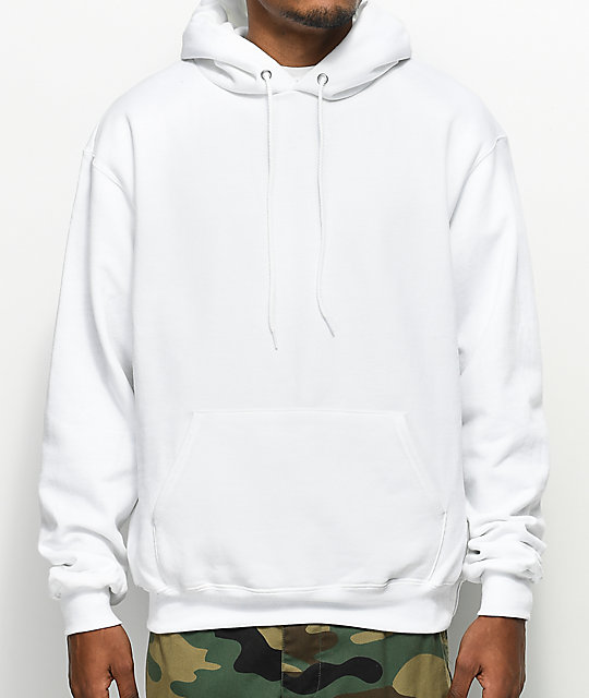 plain white champion hoodie