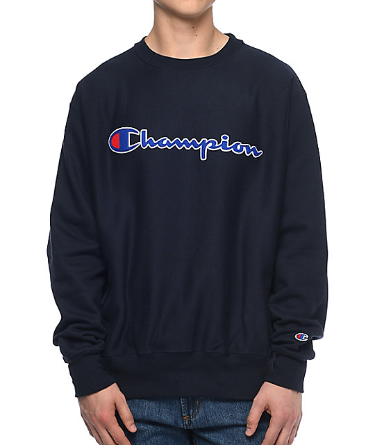 sudadera champion azul marino