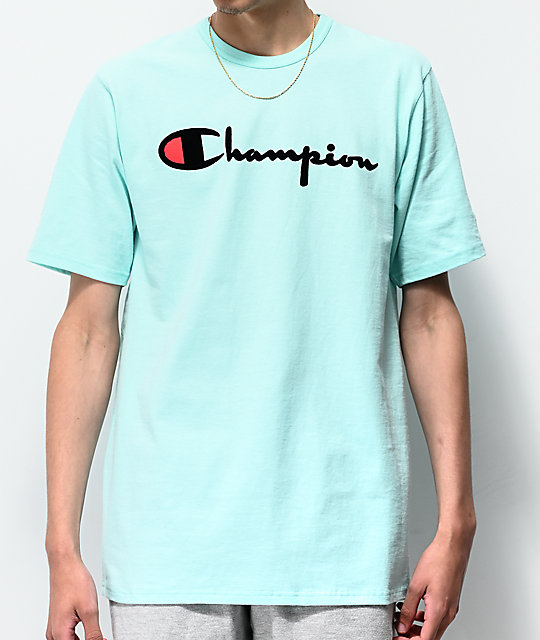 champion turquoise shirt