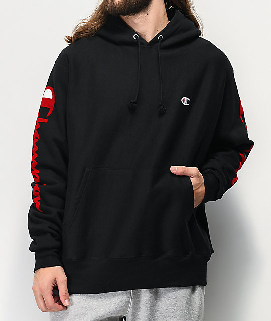 sudadera champion negra hombre